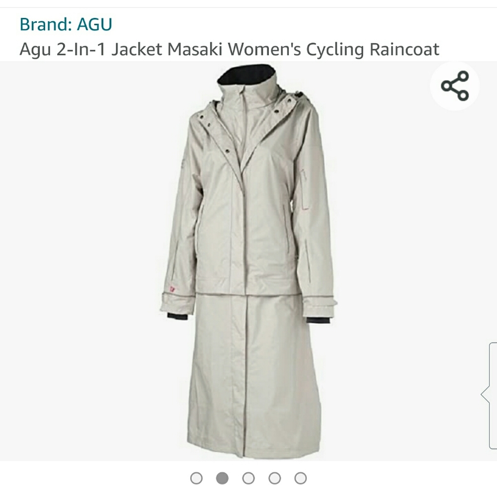 Agu Masaki Gray Raincoat Reflective